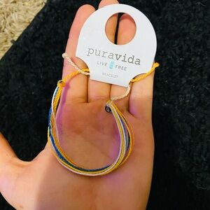 Pura Vida Blue and Yellow Bracelet